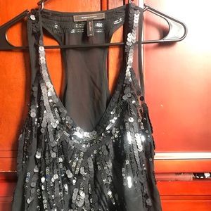 BCBGMaxAzria Sequence Black Tank Top
